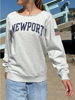 Brandy Melville Newport Grey Crewneck Sweatshirt